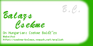 balazs csekme business card